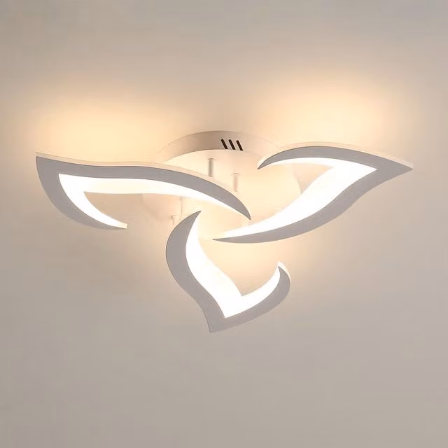 COMELY Modern Dimmable LED Ceiling Light, 33W, 3000K Warm White, White Acrylic and Metal – 1