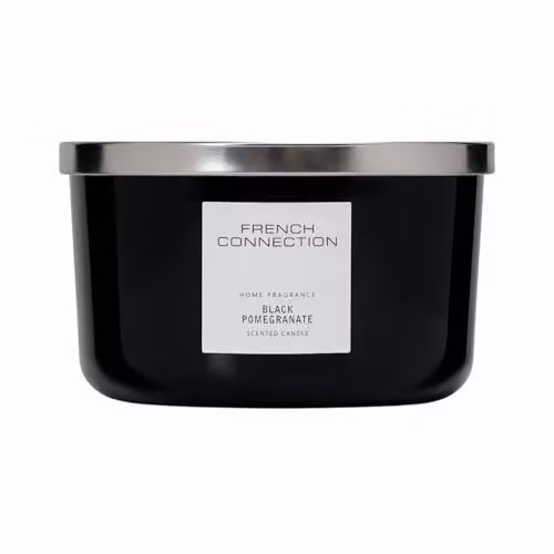 French Connection Black Pomegranate Scented Soy Wax Candle, 436g