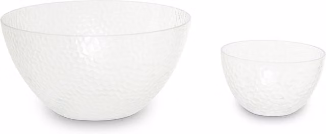 Orsina Set of 5 Transparent Plastic Salad Bowls with Non-Slip Bottoms