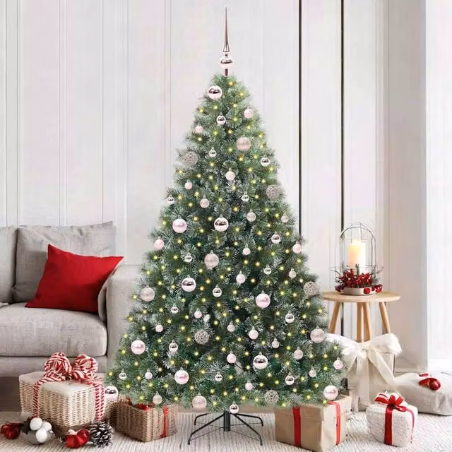 Berkfield Home Artificial Green Christmas Tree with 300 LEDs, Height: 180 cm