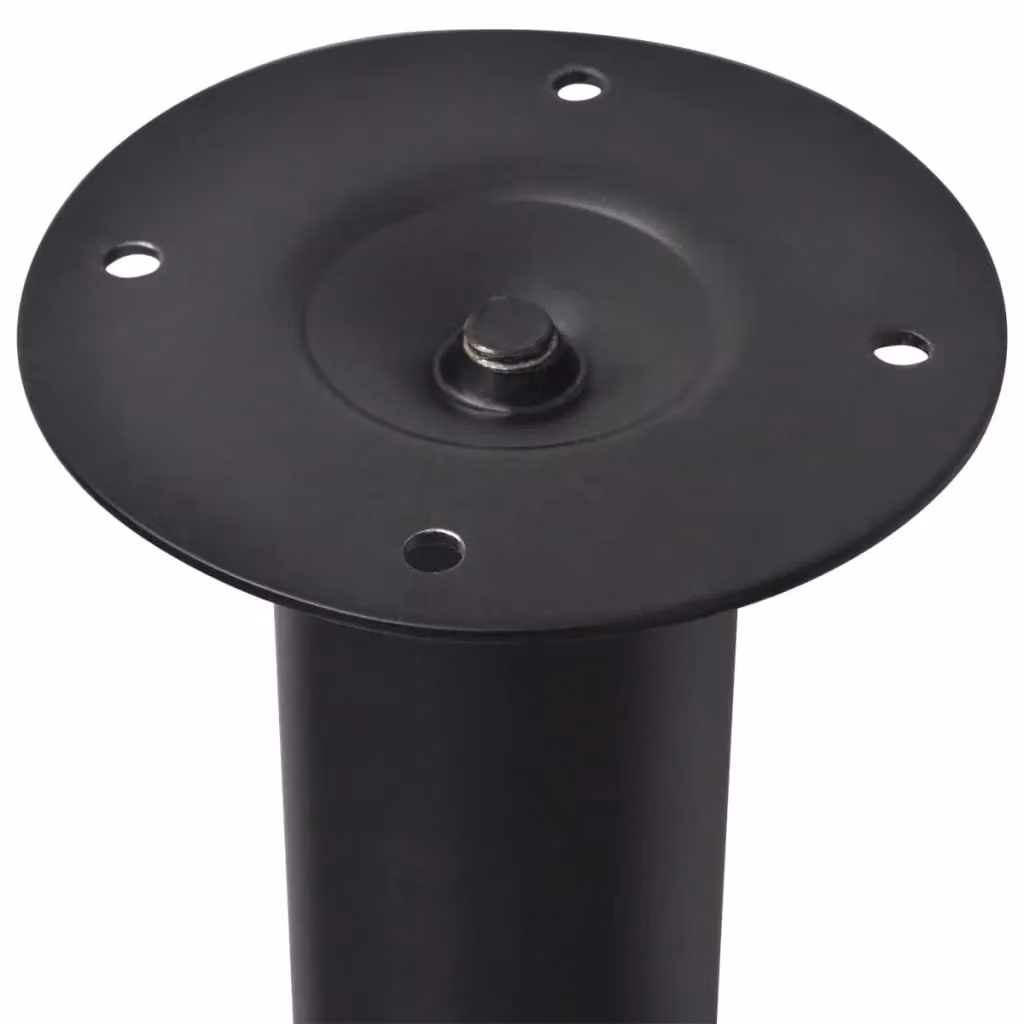 Berkfield Home Set of 4 Black Metal Telescopic Height-Adjustable Table Legs, Height: 710 mm - 1100 mm – 3