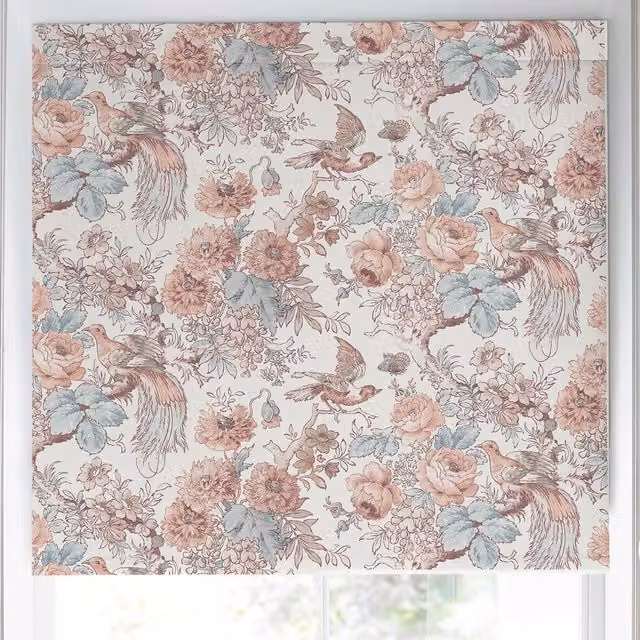 Laura Ashley Birtle Translucent Made to Measure Roller Blind in Pink Floral Pattern