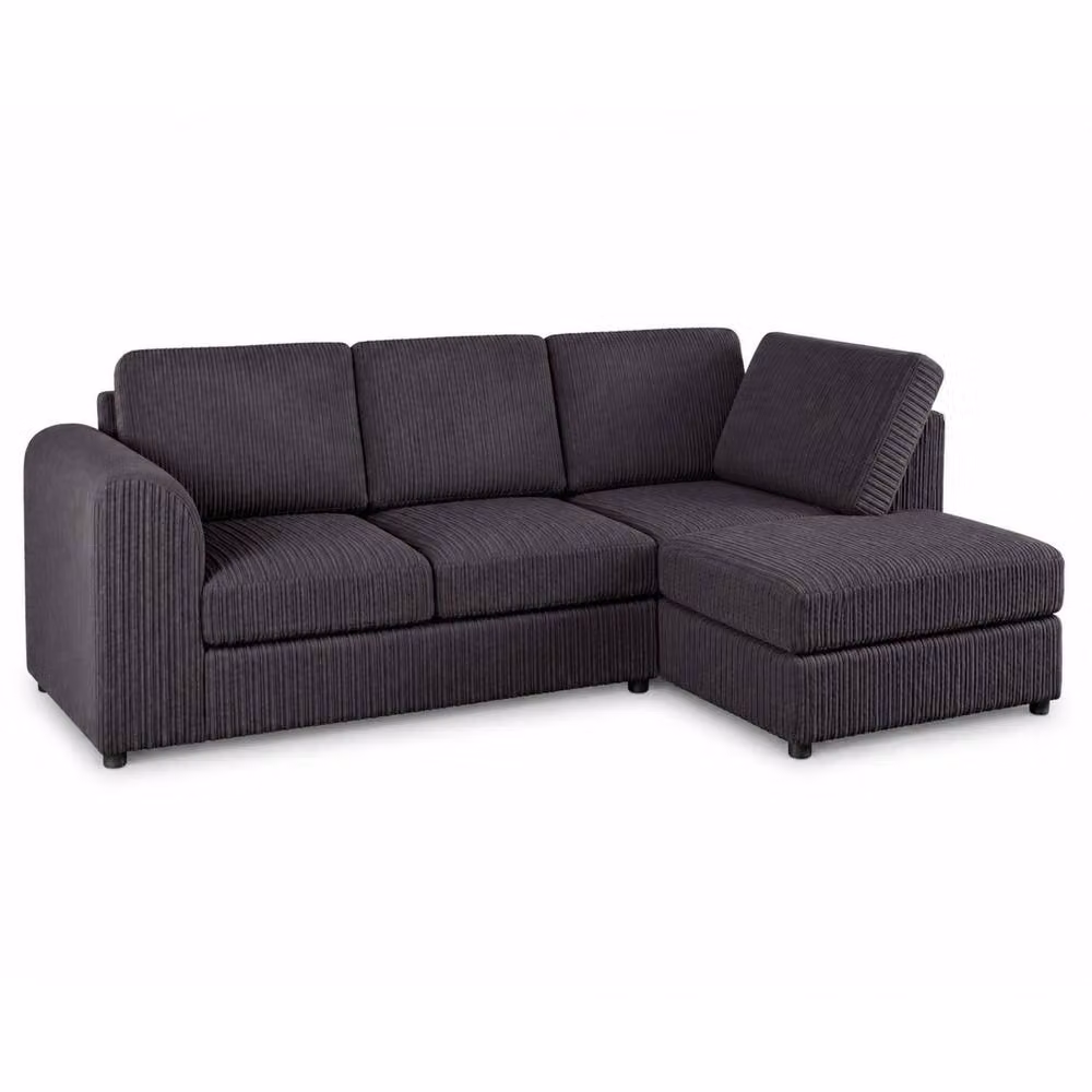 Snug Furniture Birmingham Ltd Chicago Right Hand Corner Sofa Set in Black Jumbo Cord – 2