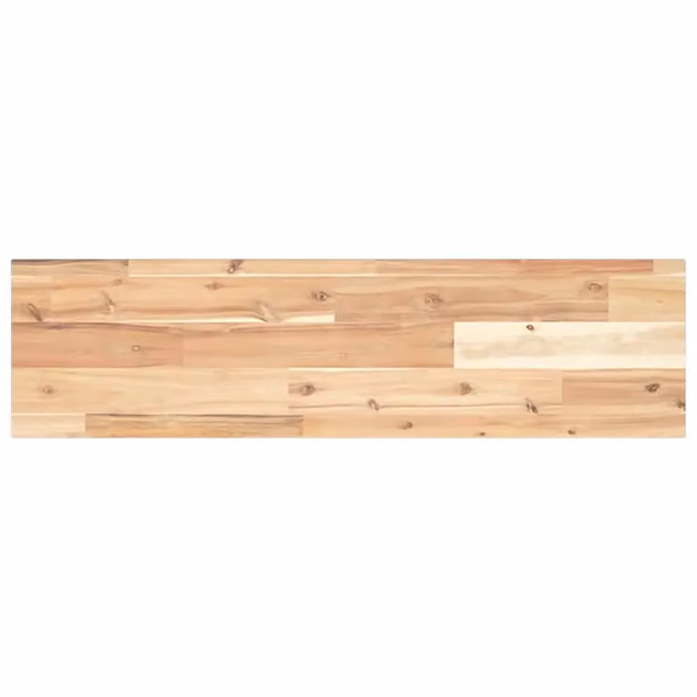 Berkfield Home Rectangular Solid Acacia Wood Table Top, Brown, W: 100 cm, D: 20 cm, H: 2 cm