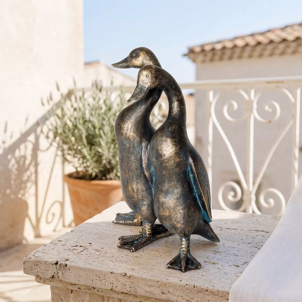 Levede Bronze Resin Duck Sculpture Outdoor Garden Ornament – 2