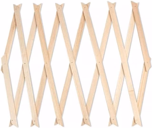 Kelvenix Expanding Wooden Garden Trellis Wall Decor in Beige
