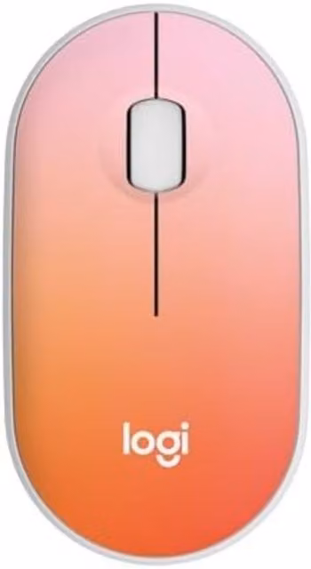 Logitech M340 Wireless Mouse in Orange and Multicolour