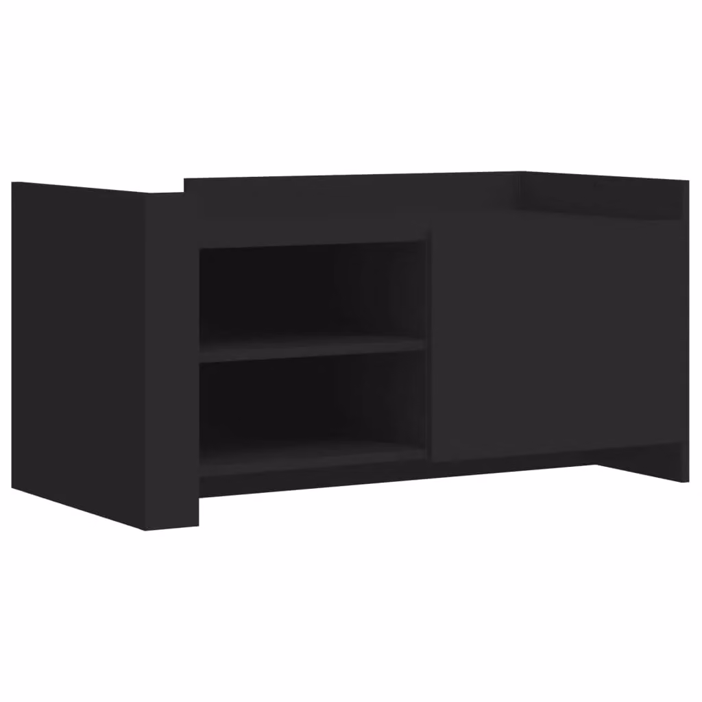 Berkfield Home Black Modern Coffee Table in Engineered Wood W/D/H: 100 x 50 x 50 cm – 2