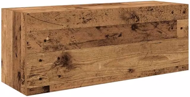 Berkfield Home Bathroom Wall Cabinet in Old Wood Brown, W: 80 cm, D: 25 cm, H: 30 cm