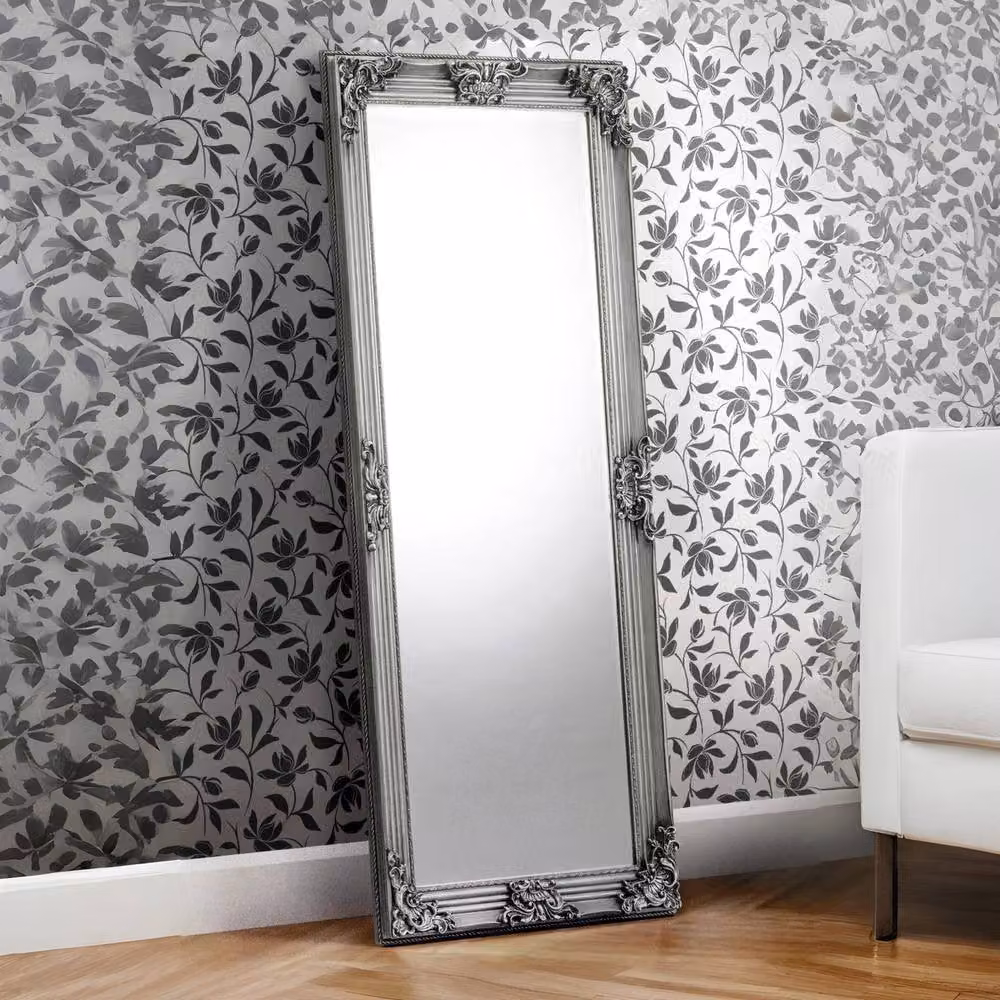 Cheshire Rivano Pewter Lean-To Dressing Mirror in Grey, W/D/H: 80 x 170 cm – 2