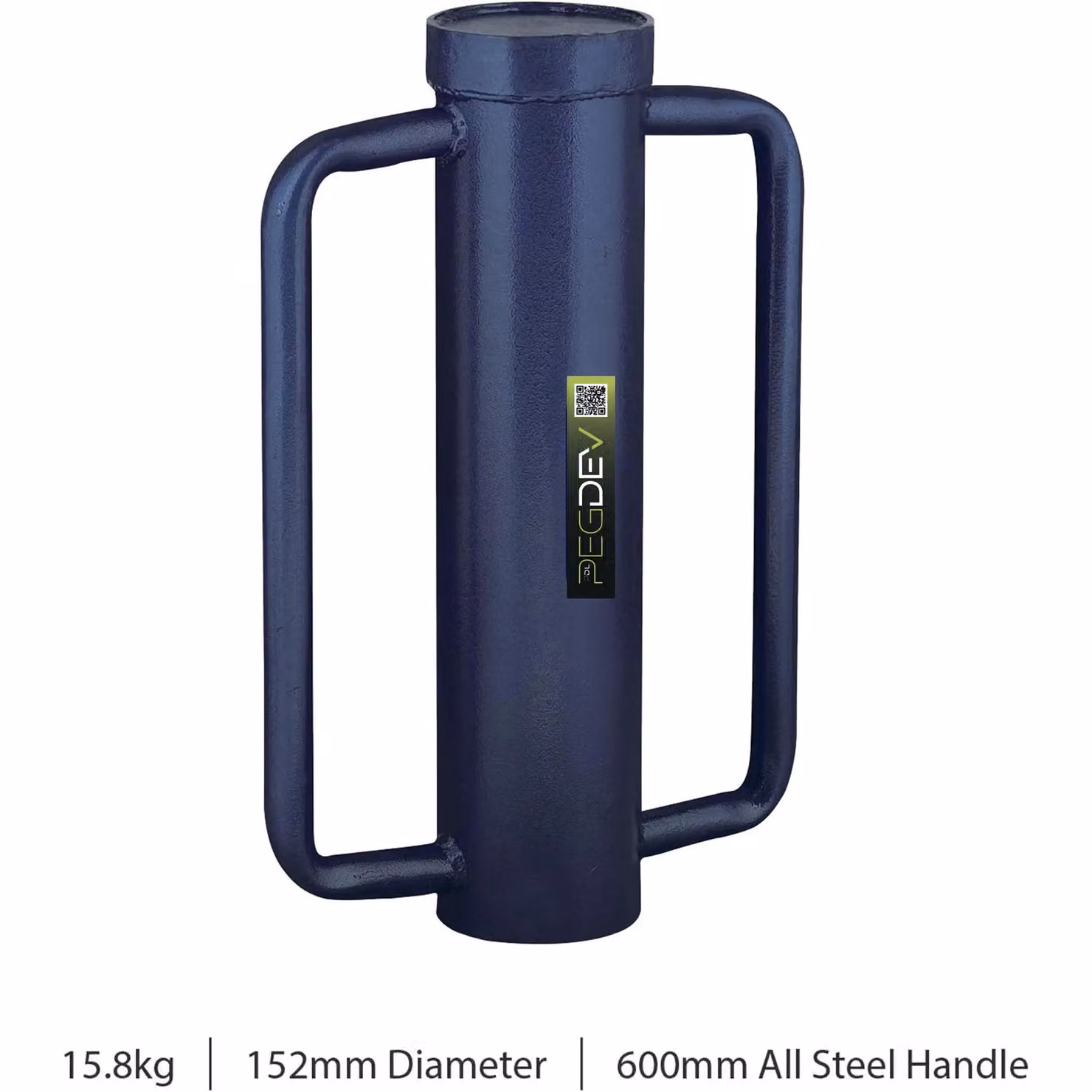 Pegdev Heavy Duty Steel Fence Post Rammer, 6 inch Diameter, Blue – 3