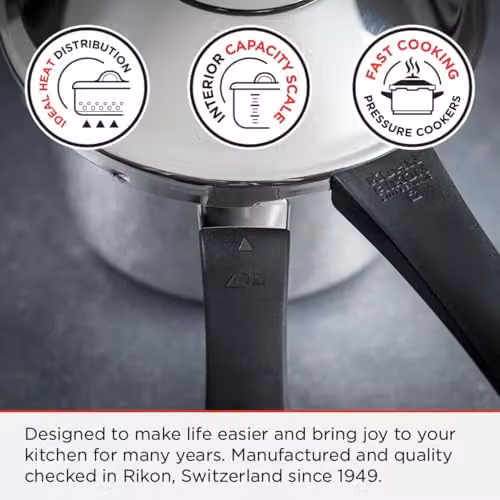 Kuhn Rikon Stainless Steel and Aluminium Multi Cooker Pressure Pot, Silver, 3.5 l – 5