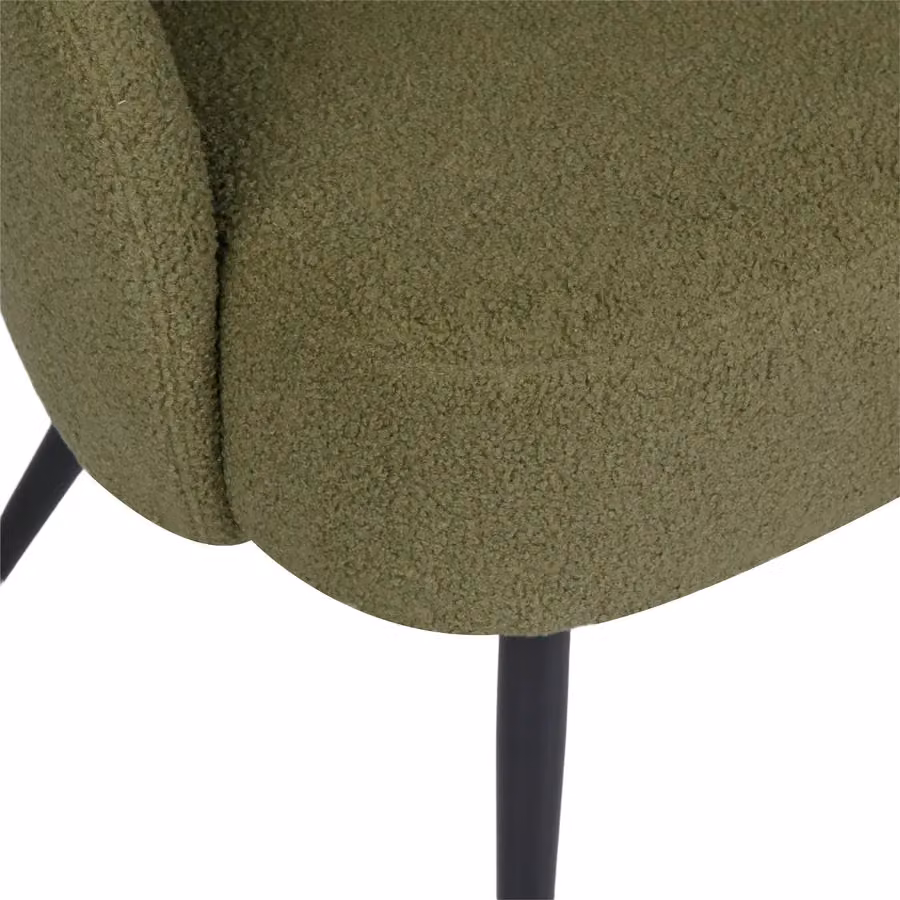Home Garden Direct Comodo Armchair in Green Boucle Teddy Fleece Fabric – 3