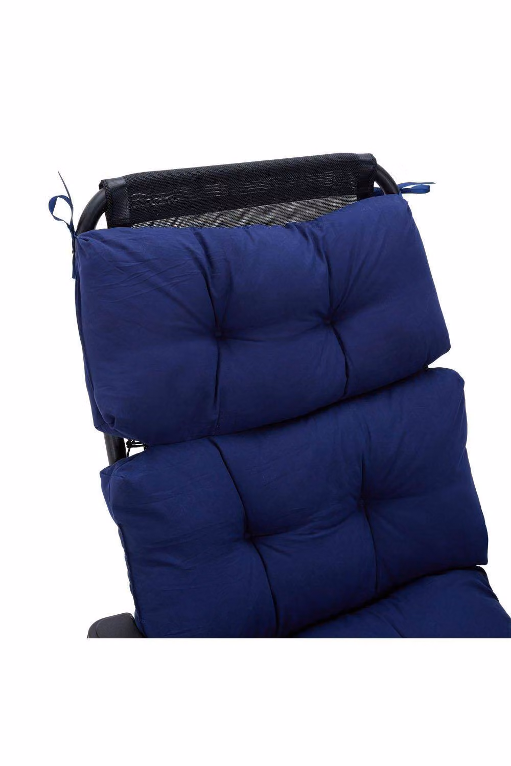 H&O Direct Navy Blue Outdoor Tri-Fold Recliner Cushion, W: 110 cm, D: 55 cm – 4