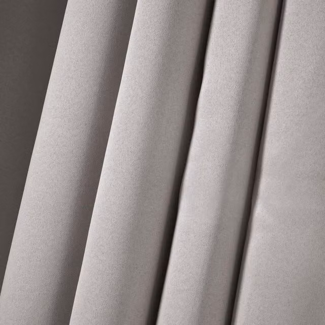 OHS Plain Grey Blackout Thermal Eyelet Curtains W: 167 cm, H: 228 cm