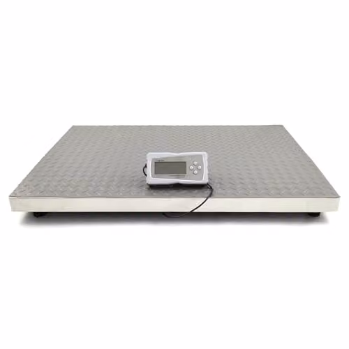 T-Mech Stainless Steel Platform Scales, Silver, W: 90 cm, D: 60 cm – 2