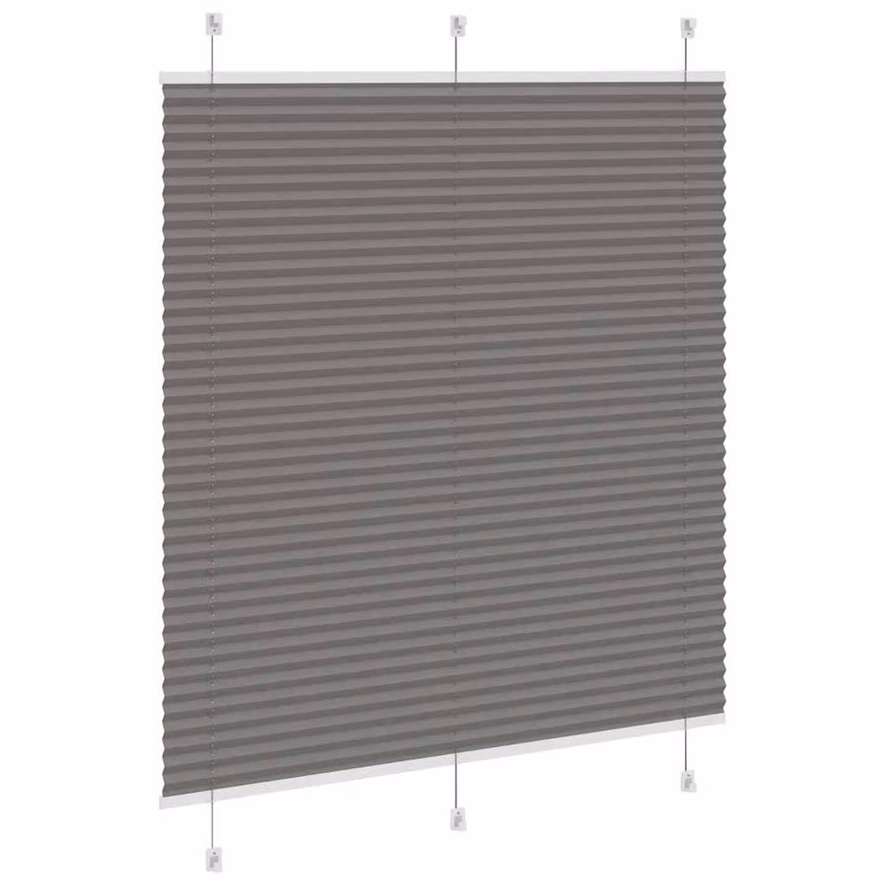 Berkfield Home Single Pleat Polyester Blind in Anthracite Grey, W: 120 cm, H: 100 cm – 2