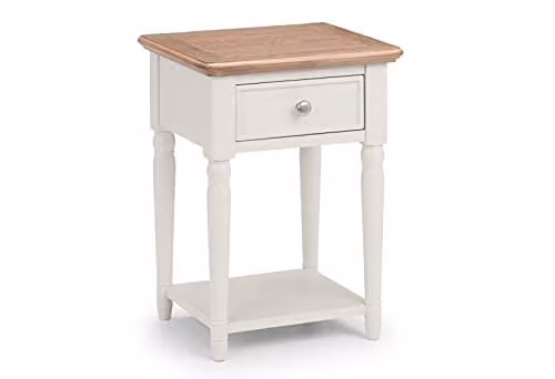 Julian Bowen Provence 1 Drawer Lamp Table in Grey, W/D/H: 40 x 35 x 55 cm – 1