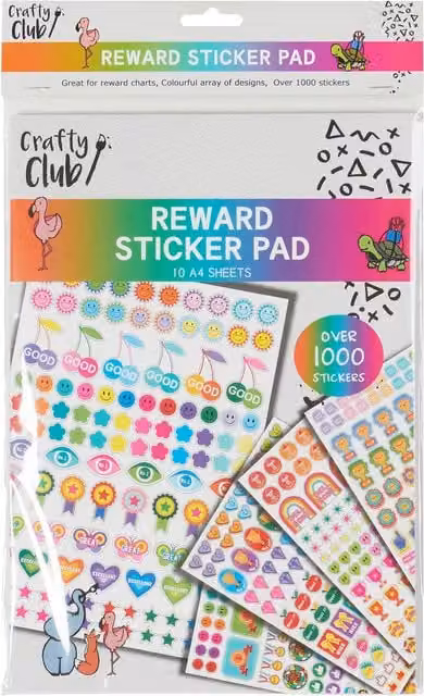 Crafty Club Multicolour Reward Sticker Pad for Children