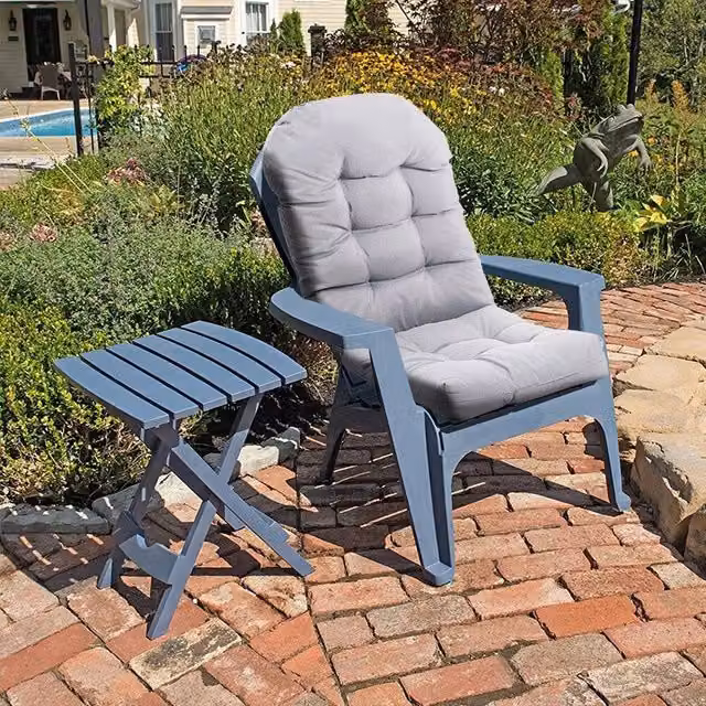 Kelvenix Outdoor Chair Pad Cushion in Grey, Water-Repellent and Breathable Cotton, W: 100 cm, D: 190 cm
