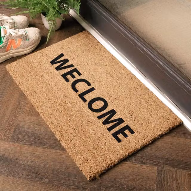 Artsy Mats Welcome Funny Doormat in Black and Brown, W: 60 cm, D: 40 cm – 1
