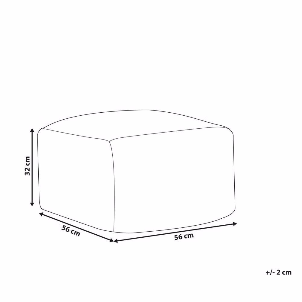 Wyld and Coco Geometric Wool Pouffe Ottoman in Black and White, W/D/H: 56 x 56 x 32 cm – 3