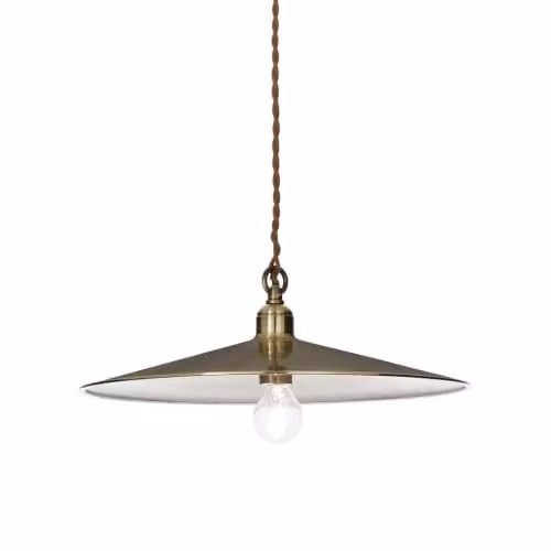 Ideal Lux Cantina SP1 Big Suspended Dome Pendant Light in Bronze and Brown, W/D/H: 35 x 35 x 35 cm