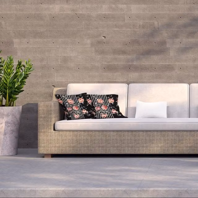 Andrew Lee Black Floral Square Outdoor Cushion, W/D/H: 60 x 60 x 60 cm