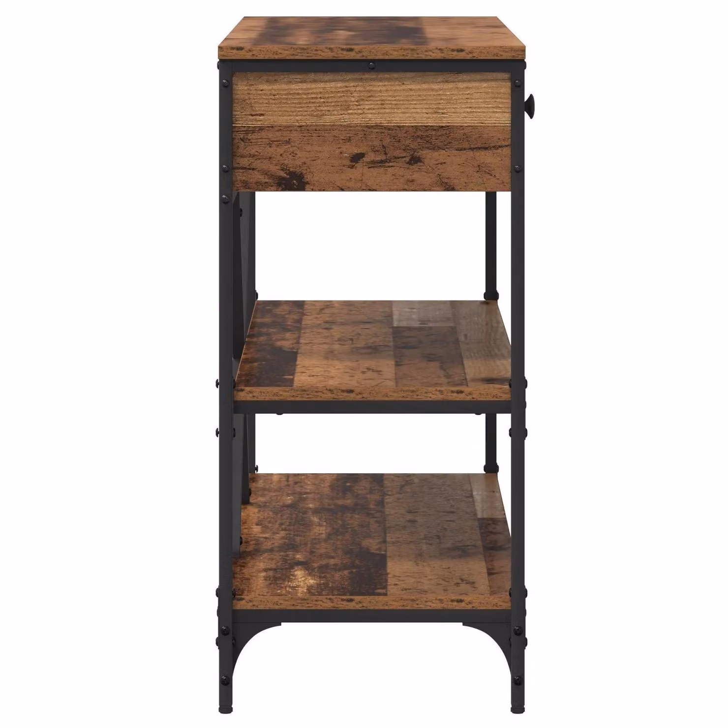 Berkfield Home Rustic Brown Console Table, W/D/H: 100 x 34.5 x 75 cm – 4
