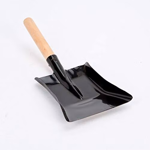 Inglenook Black 7 inch Manual Shovel with Wooden Handle