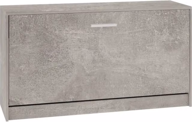 Berkfield Home Modern Grey Shoe Bench W/D/H: 80 x 24 x 45 cm