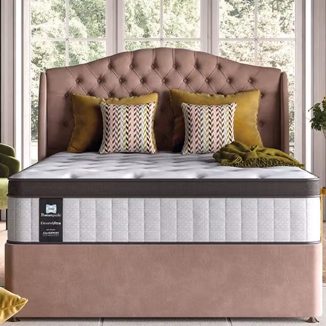 Sealy Posturepedic Elevate Ultra Arden White Hybrid Memory Foam Mattress, W/D/H: 140 x 200 cm