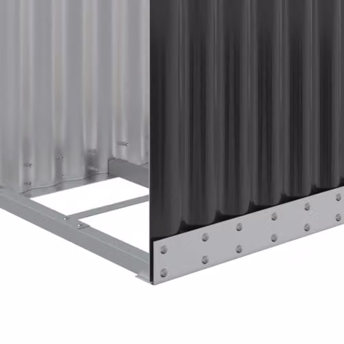 vidaXL Anthracite Log Holder in Galvanised Steel, W/D/H: 40 x 45 x 100 cm – 2