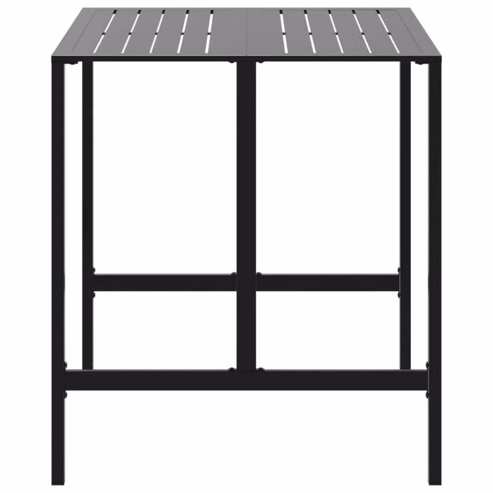 Berkfield Home Modern Square Bar Table in Black Powder-coated Steel, W/D/H: 100 x 100 x 110 cm – 4