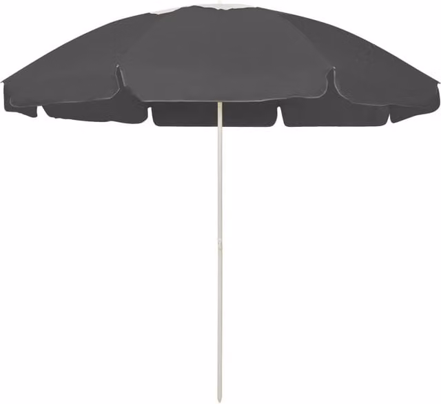 Berkfield Home Beach Umbrella in Anthracite and Black with Polyester Canopy