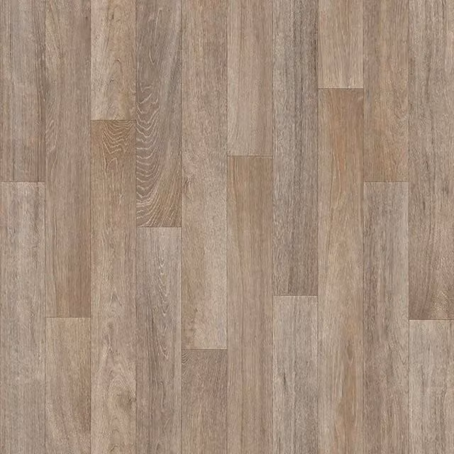 Leoline Brown Wood Look Vinyl Flooring Sheet, 2.0mm Thickness, W: 200 cm, L: 500 cm