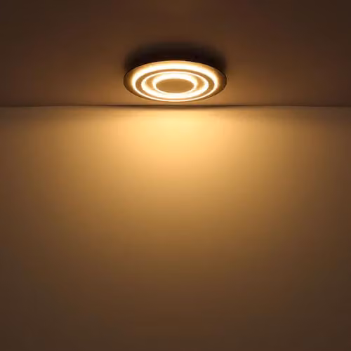 Globo Lighting Modern LED Ceiling Light for Bedroom and Living Room, Black and Brown, Diameter: 32 cm – 5