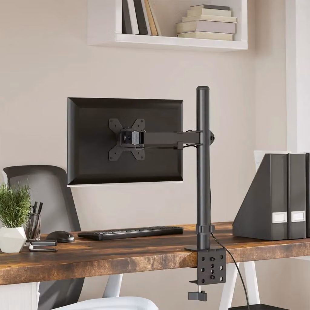 Berkfield Home Monitor Mount in Black Steel with VESA 75/100 mm – 2