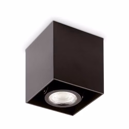 Ideal Lux Mood Black Surface Mounted Ceiling Lamp with GU10 Bulb – 1