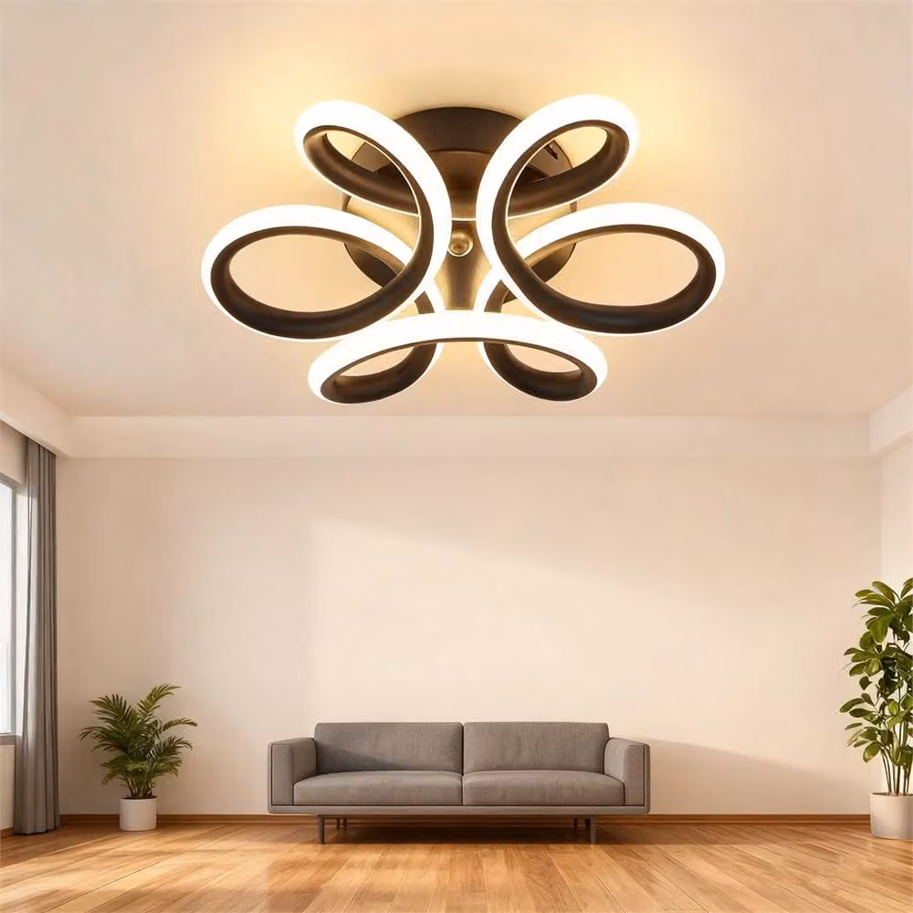 Nordara Modern Dimmable LED Ceiling Chandelier Lamp in Black and Multicolour – 5