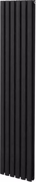 Monstershop Oval Column Steel Radiator in Black, H: 180 cm, W: 36 cm, D: 36 cm – 1