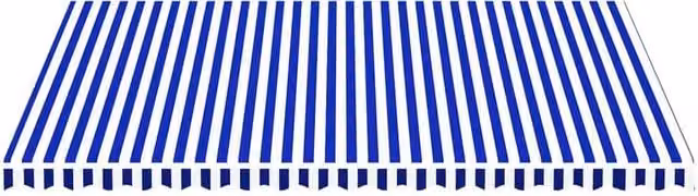 Berkfield Home Replacement Awning Fabric in Blue and White, Polyester, W 5 m x D 3.5 m – 1