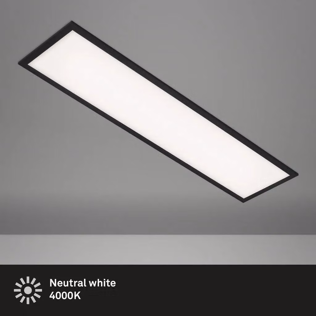 Briloner 22W LED Ceiling Panel, White/Black, L 100 x W 25 x H 6 cm – 2