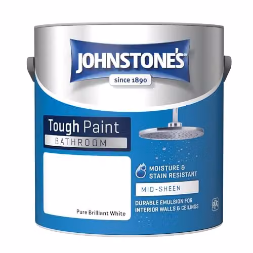 Johnstone's White Bathroom Wall and Ceiling Paint, 2.5L