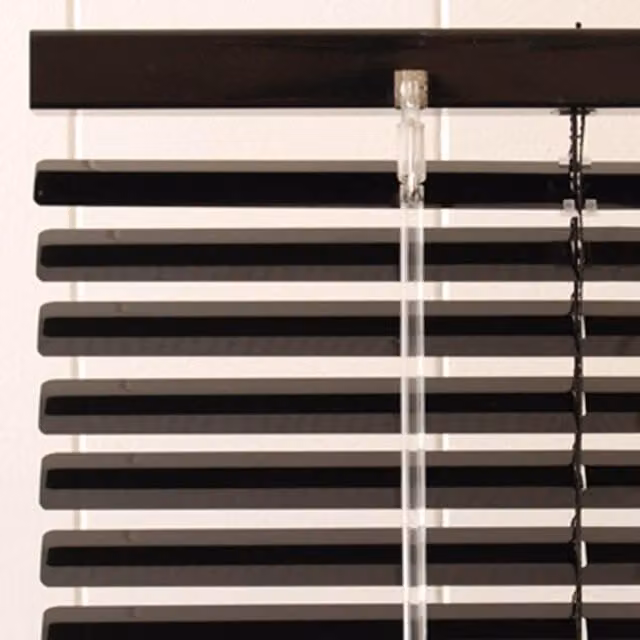 Terrys Black Opaque Aluminium Metal Blinds, W: 152.4 cm, H: 152.4 cm