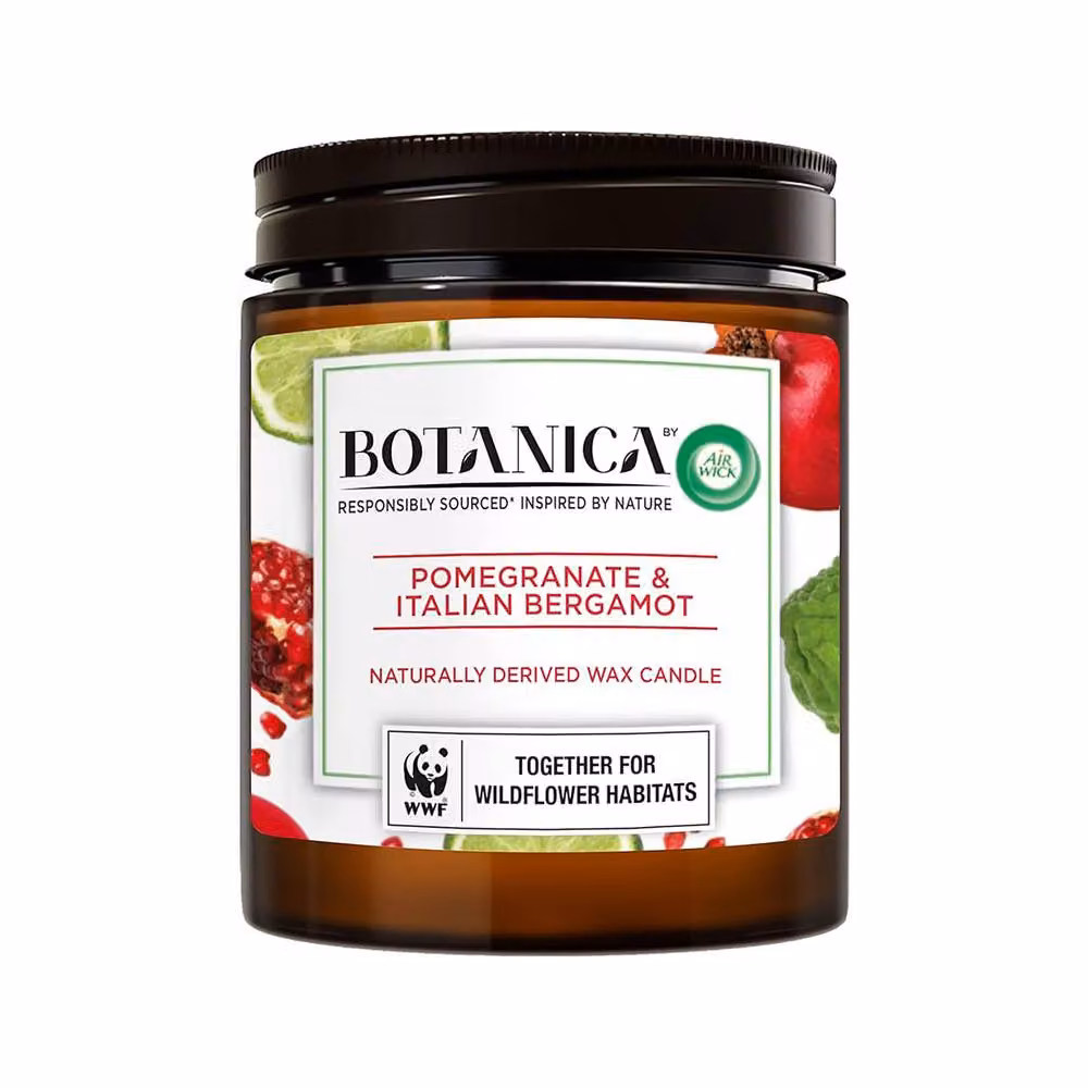 Botanica Pomegranate and Italian Bergamot Wax Candles, Set of 3, 120g each – 2