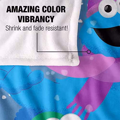 LOGOVISION White and Multicolour Fluffy Fleece Blanket for Children, W/D/H: 152 x 127 x 1 cm – 3
