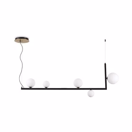 Ideal Lux Birds Globe Bar Pendant Ceiling Light in Black