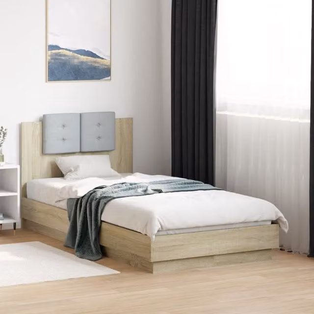 Berkfield Home Sonoma Oak Single Bed Frame with Drawers, Brown, W/D/H: 90 x 190 cm – 1