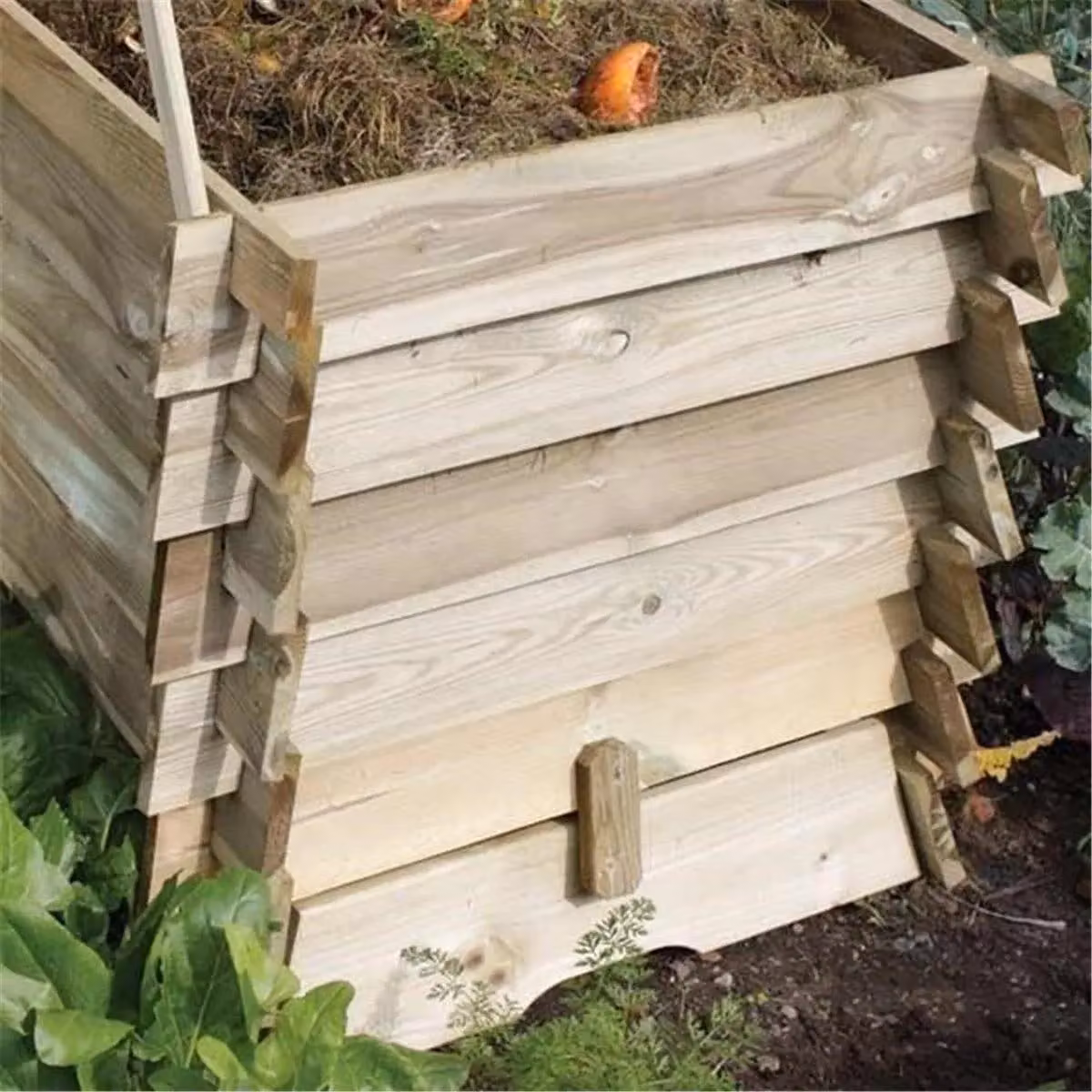 Cheshire Deluxe Beehive Composter Planter in Light Oak Wood – 3